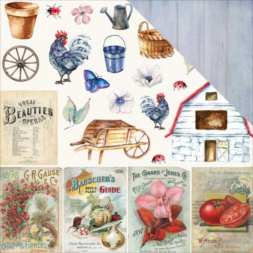 Papper 49 and Market Cottage Life Cut-Outs Scrapbooking
