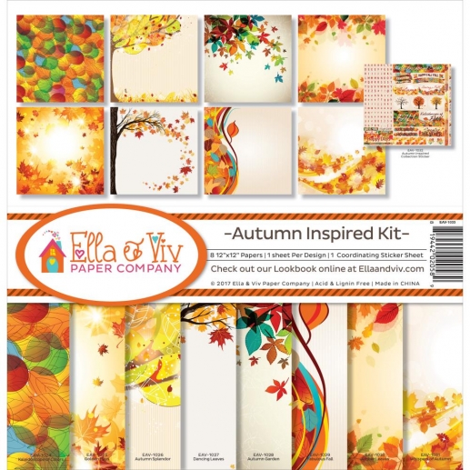 Paper Kit 12x12 Ella & Viv Autumn Inspired