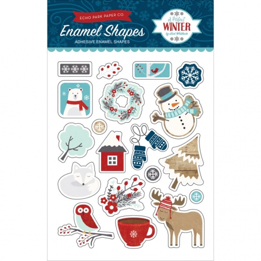 A Perfect Winter Enamel Stickers Shapes Echo Park