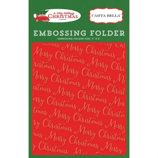 Embossing Folder Carta Bella Merry Christmas Embossingfolder Stansmaskin