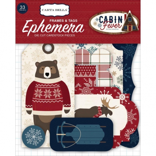 Die Cuts Ephemera Carta Bella Cabin Fever Frames & Tags