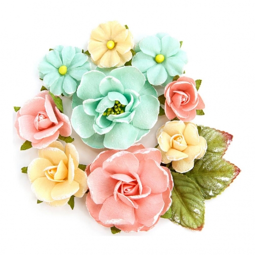 Pappersblommor pappersrosor Prima 12 st Heaven Sent 2 Grace Dekorationer DIY