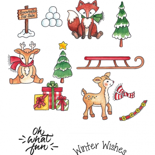 Mini Stamp And Die Set CottageCutz Snow Friends Jul dies stans