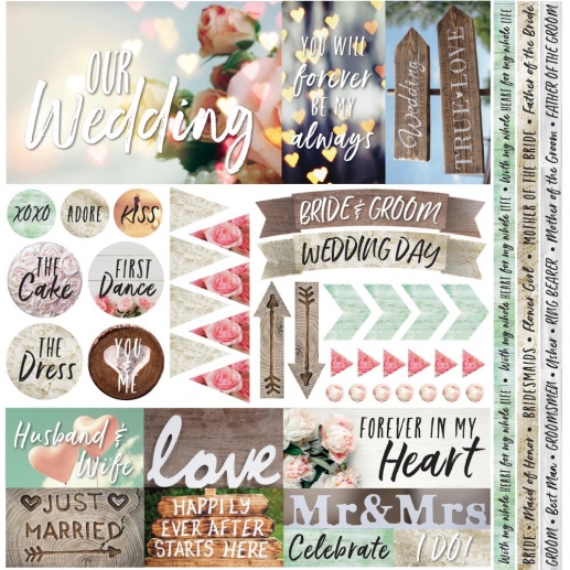 Stickers Reminisce Modern Wedding 12x12 -