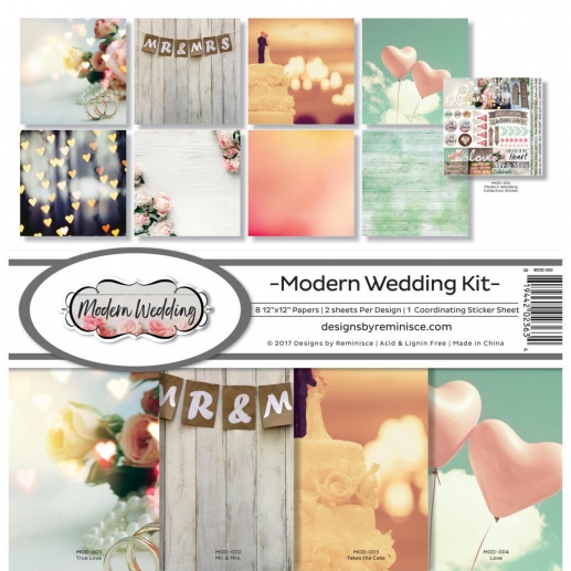 Paper Kit 12x12" Reminisce Modern Wedding