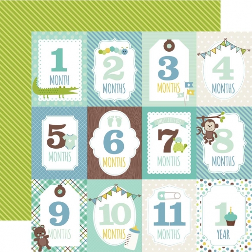 Papper Echo Park Sweet Baby Boy Month Cards