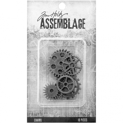Tim Holtz Asemblange Gears and cogs Assemblage Charms 10 st Metall