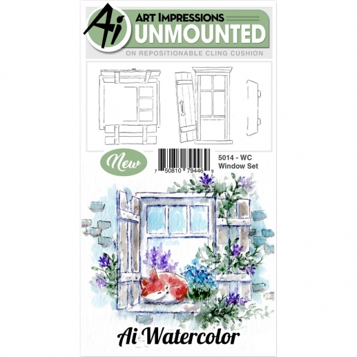 Art Impression watercolor stamps Window set Stämplar Uppdelat på Tillverkare