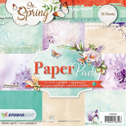 Paper Pad 6x6 So Spring #2 Studio Light Pappersblock 4 8 Tum