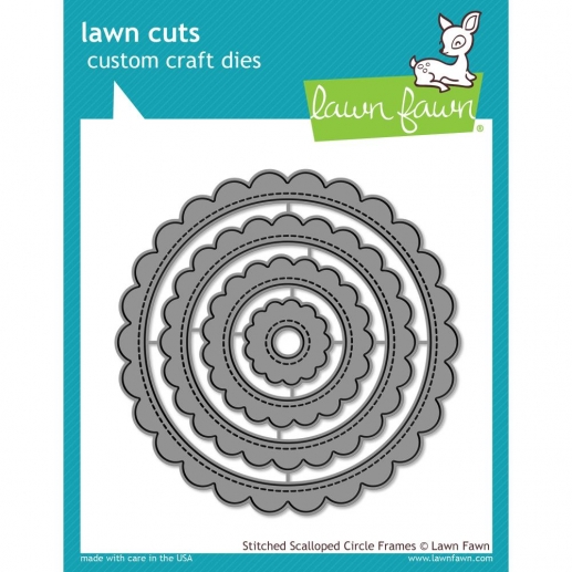 Dies Lawn Fawn Cuts Stitched Scalloped Circle Frames