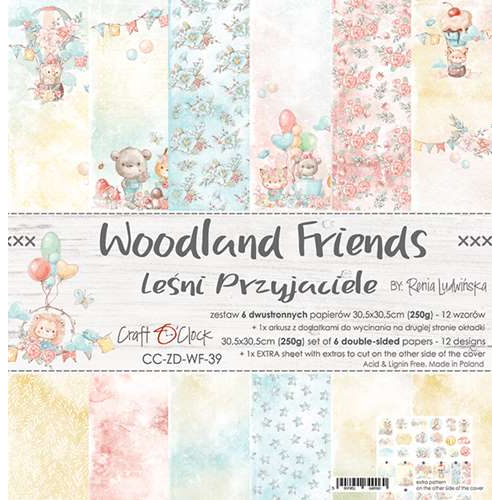Paper Pack Craft O' Clock - Woodland Friends - 12x12 Tum