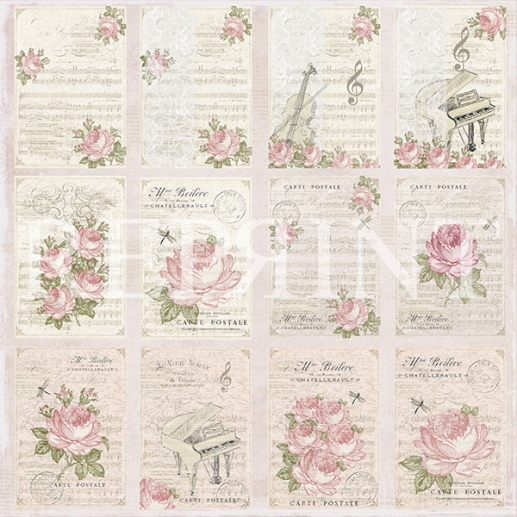 Papper Reprint Music and Roses Tags till scrapbooking, pyssel och hobby