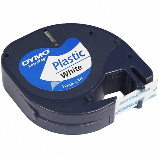 Dymo plasttejp B: 12 mm 4 m Vit Kontorsmaterial