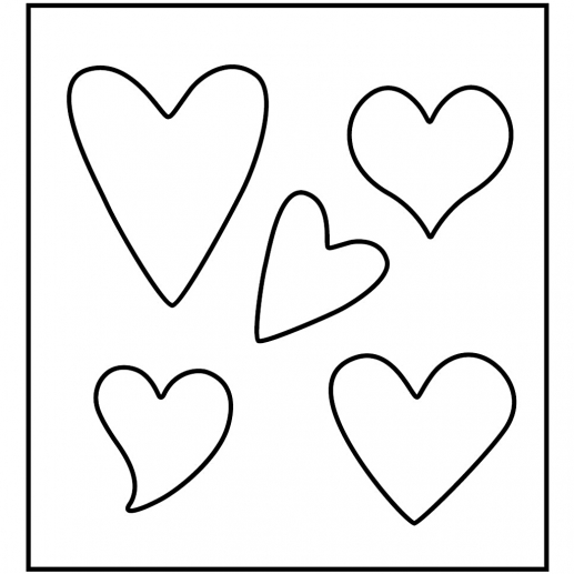 Dies Hjärta 14x15,25 cm till scrapbooking, pyssel och hobby