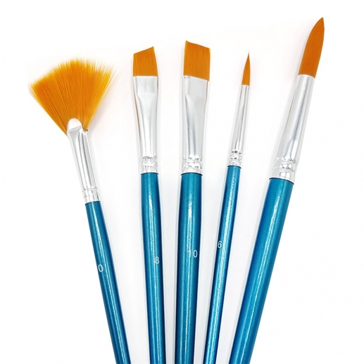 Hobbypenslar - Syntet - Runda 6, 16 - Platt 10 - Sned 8 - Solfjäder 10 - 5 st