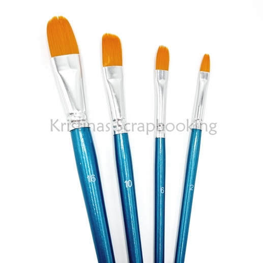 Hobbypenslar - Platta - Strl: 2,6,10,16 - 4 st