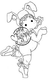 Stämpel Magnolia Little Easter Collection Ballerina Bunny Tilda Stämplar Embossing