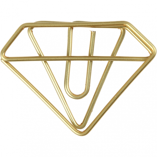 Gem Diamant B: 35 mm H: 25 Guld 6 st Dekorativa