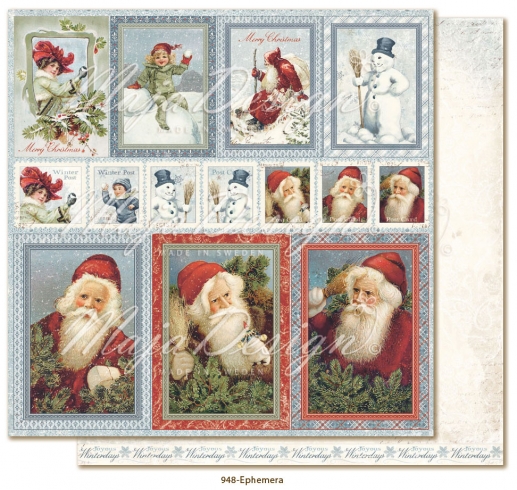 Papper Maja Design Joyous Winterdays Ephemera Julpyssel