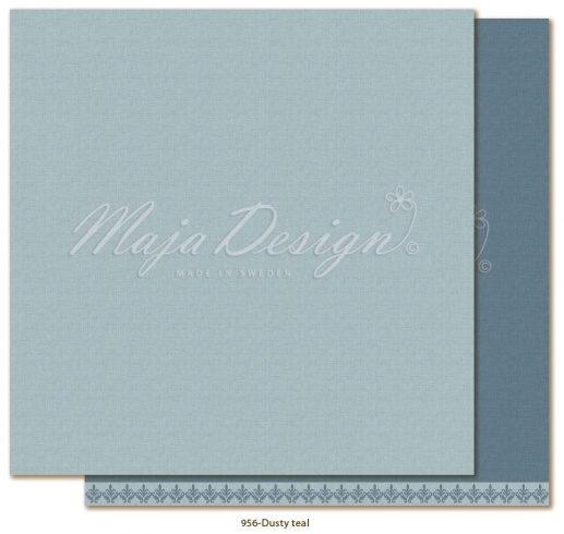 Maja Monochromes Shades of Winterdays Dusty Teal Cardstock Design 12"x12"