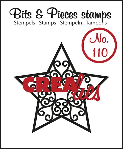 Clearstamp Crealies Bits & Pieces no.110 Star A Clearstamps Silkonstämpel