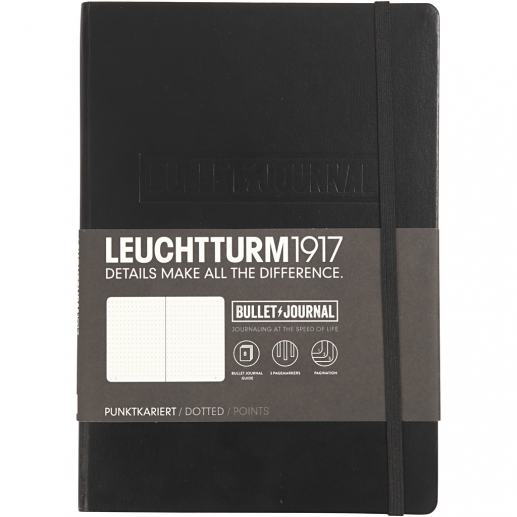 Bullet journal Svart notisbok A5 14x21 cm