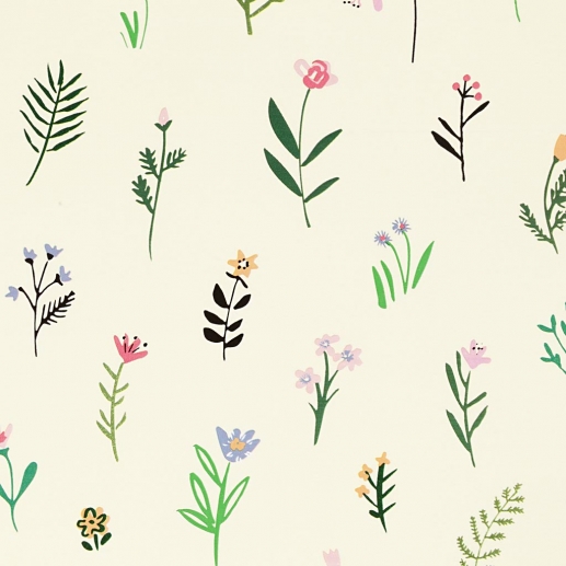 Presentpapper - B: 38 cm - Blomsteräng - 5 m