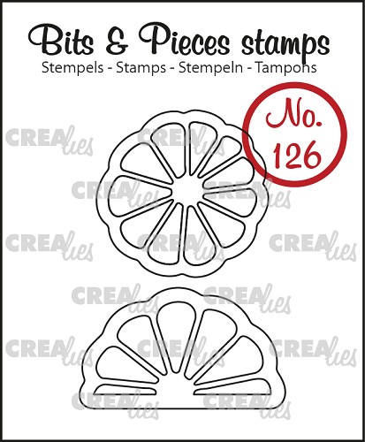 Clearstamp Crealies Bits & Pieces no.126 Slice of citron + orange Clearstamps Silkonstämpel