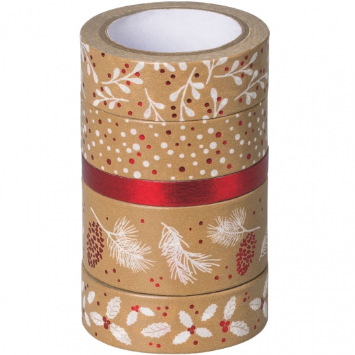 Dekorationstejp 5-pack - Red Glossy Twigs