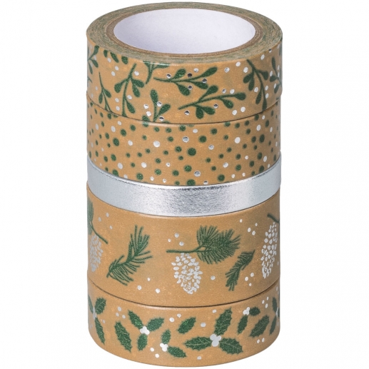 Dekorationstejp 5-pack - Green Glossy Twigs