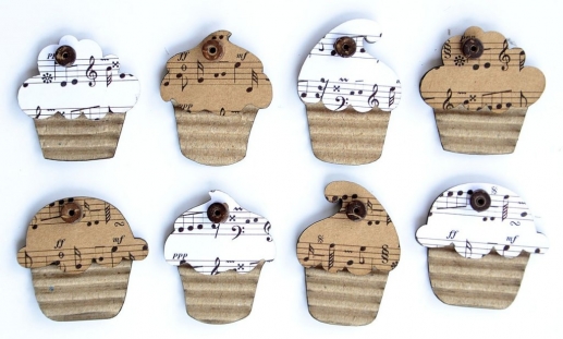3D Stickers Cupcakes Creative elements Klistermärken Djur Natur