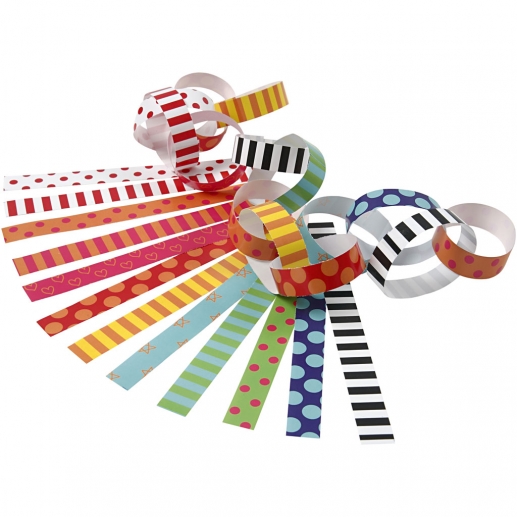 Girlangstrimlor med tryck 16 cm x 15 mm 2400 st Ballonger