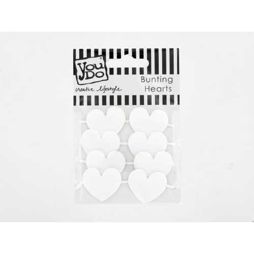 Banner Die Cuts Bunting Mini Hearts on ribbon Chipboard
