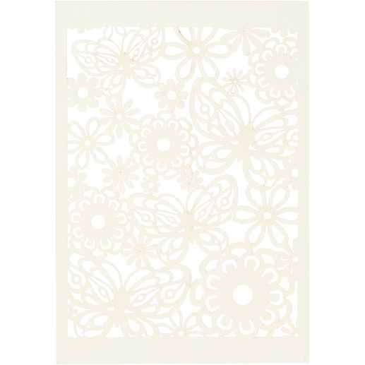Spetskartong 10,5x15 Creme 200g 10 st till scrapbooking, pyssel och hobby
