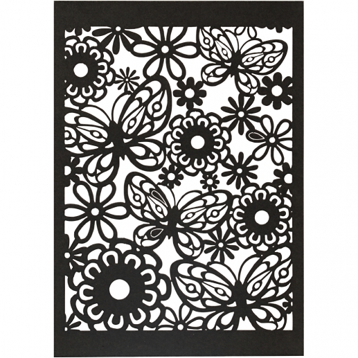 Spetskartong 10,5x15 Svart 200g 10 st till scrapbooking, pyssel och hobby