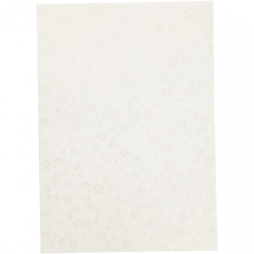 Mönstrade Papper A4 Off White Swirl 20 st Kort Kuvert Bröllop Kärlek