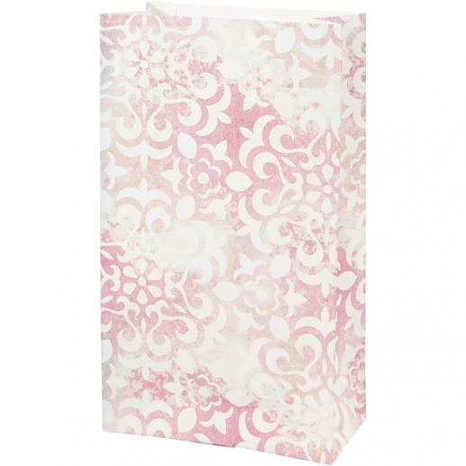 Papperspåsar 8 st Rosa Akvarell H: 21 cm Presentpåse Papperspåse Presentinslagning