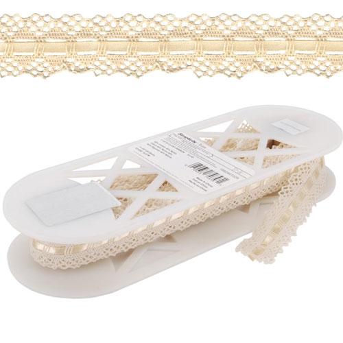 Spets Spider Cluny Lace 36mm Creme Spetsband