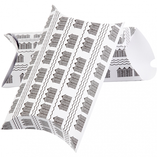 Presentaskar Pillow Box 3 st Black House 24 x 15 cm Presentask Vikask Presentinslagning