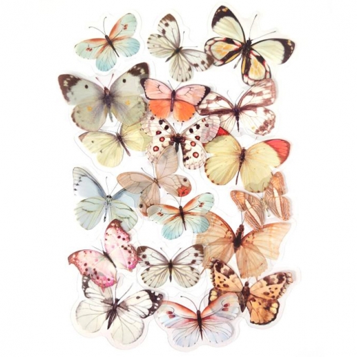 Die Cuts Clear - Acetate Mixed Butterflies - 40 st