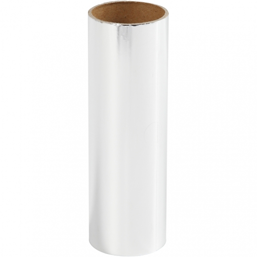 Dekorationsfolie Metallic Silver 15,5x50 cm