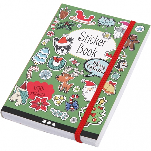 Bok med stickers 11,5 x 17 1,5 cm Julmotiv 76 ark Klistermärken