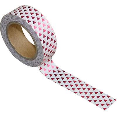 Washi Tape Red Triangles 10m Washitejp till scrapbooking, pyssel och hobby