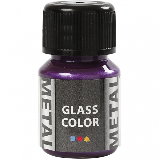 Glasfärg metall Lila 35 ml till scrapbooking, pyssel och hobby