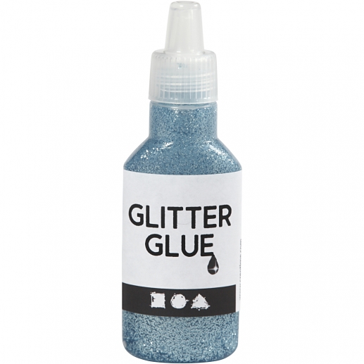 Glitterlim 25 ml Ljusblå till scrapbooking, pyssel och hobby