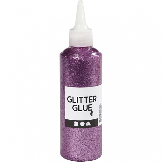 Glitterlim 118 ml Lila till scrapbooking, pyssel och hobby