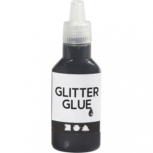 Glitterlim 25 ml Svart till scrapbooking, pyssel och hobby