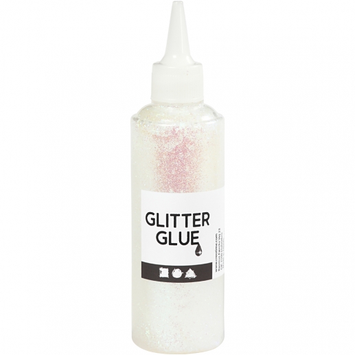 Glitterlim 118 ml Holografiskt vit till scrapbooking, pyssel och hobby