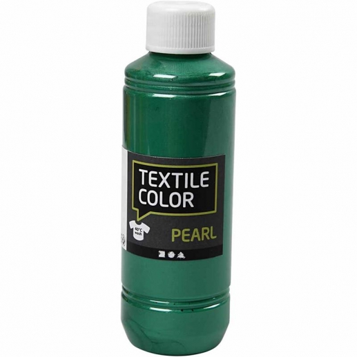 Textil Färg Pearl Grön 250 ml Textilfärg Pärlemo