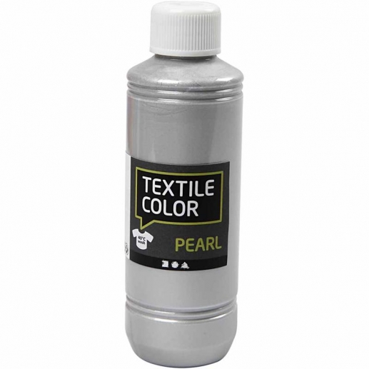 Textil Färg Pearl Silver 250 ml Textilfärg Pärlemo